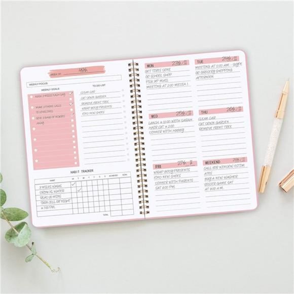 Undated Weekly Planner- Weekly Goals Notebook, A5 To Do List Planner - Picture 6 of 7